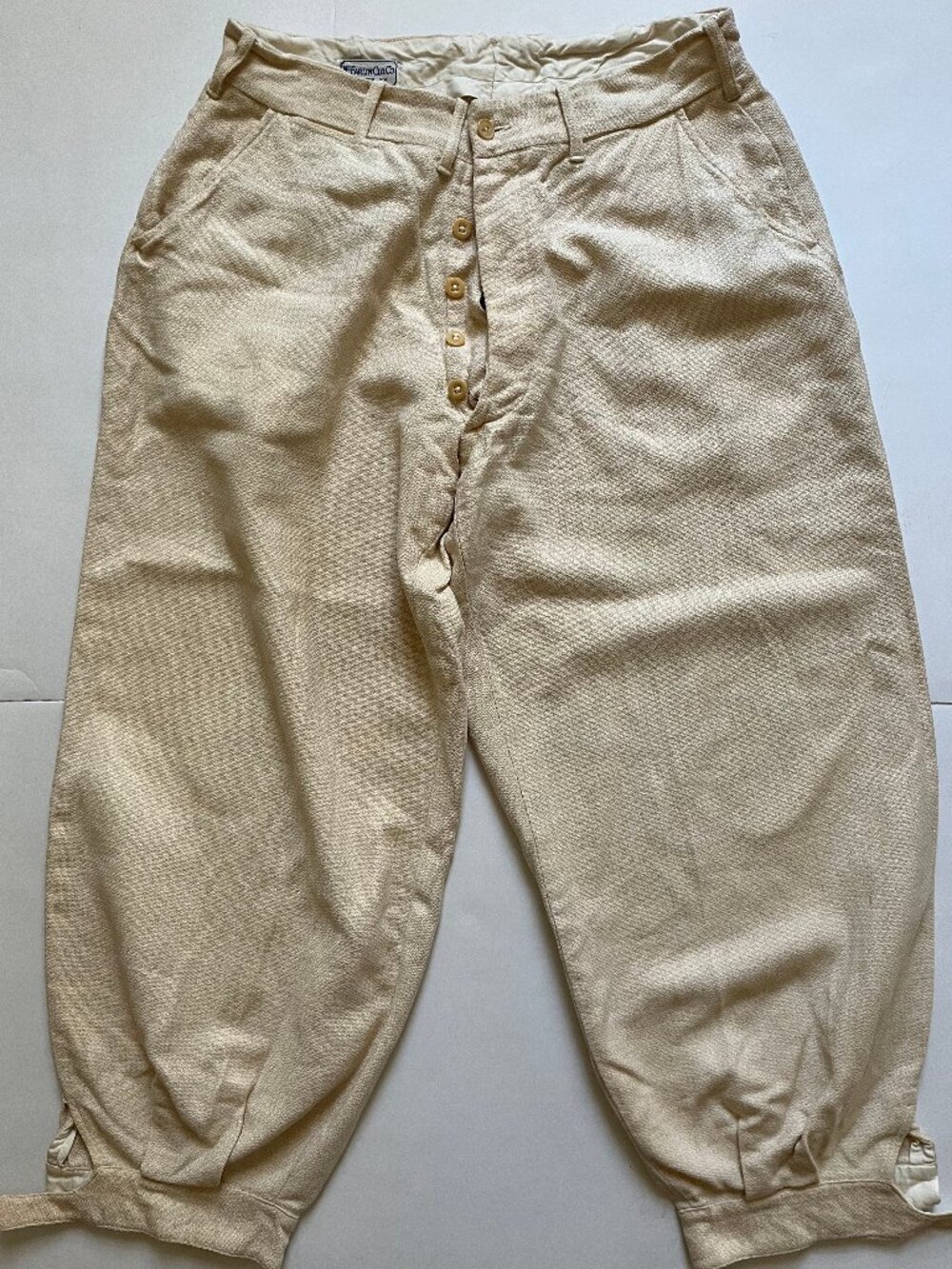 Vintage Men's Linen Golf Knickers Pants Hand Finished McFarlin Clothing Co